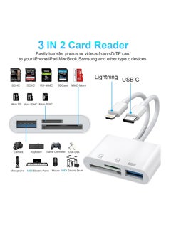 SYOSI Rocketek SD Card Reader for iPhone/iPad Lightning  USB C Connector to SD/TF Adapter Memory Micro SDXC Micro SDHC SDXC SDHC SD Cards USB Disk iPhone/iPad/MacBook/Samsung  - Image 2