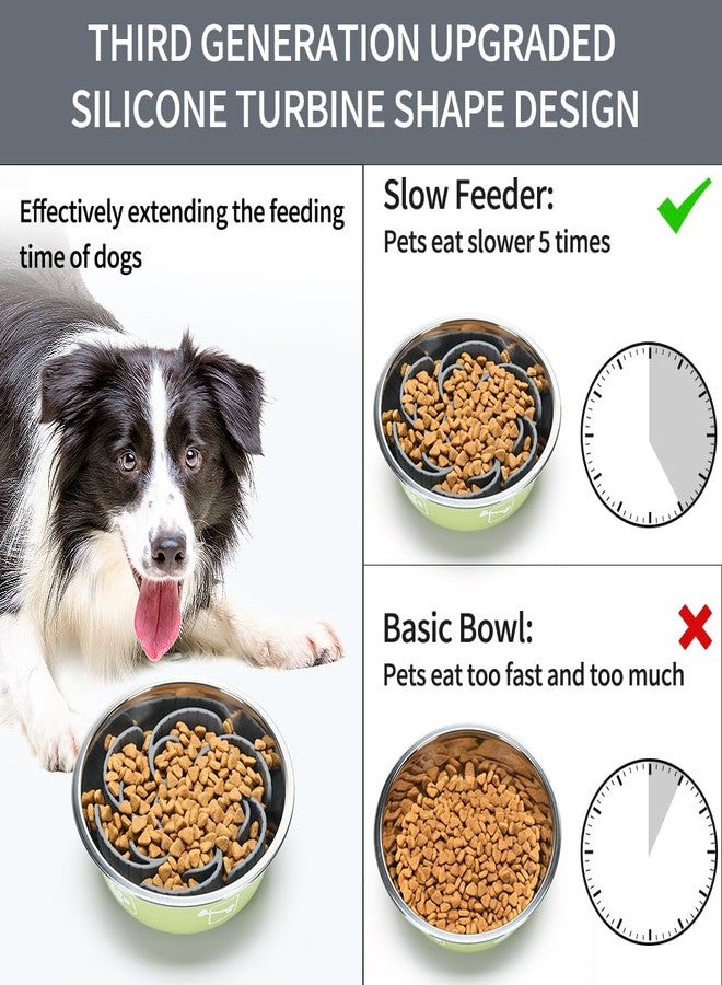 XIAOZHIHUI Slow Feeder Dog Bowls Insert,Third Generation upgradedSuper Firm Eating Bowl（Cuttable） for Large Breed and Medium Small Size Compatible with Regular Elevated Metal Glass Dog Bowl (Gray) - Image 2