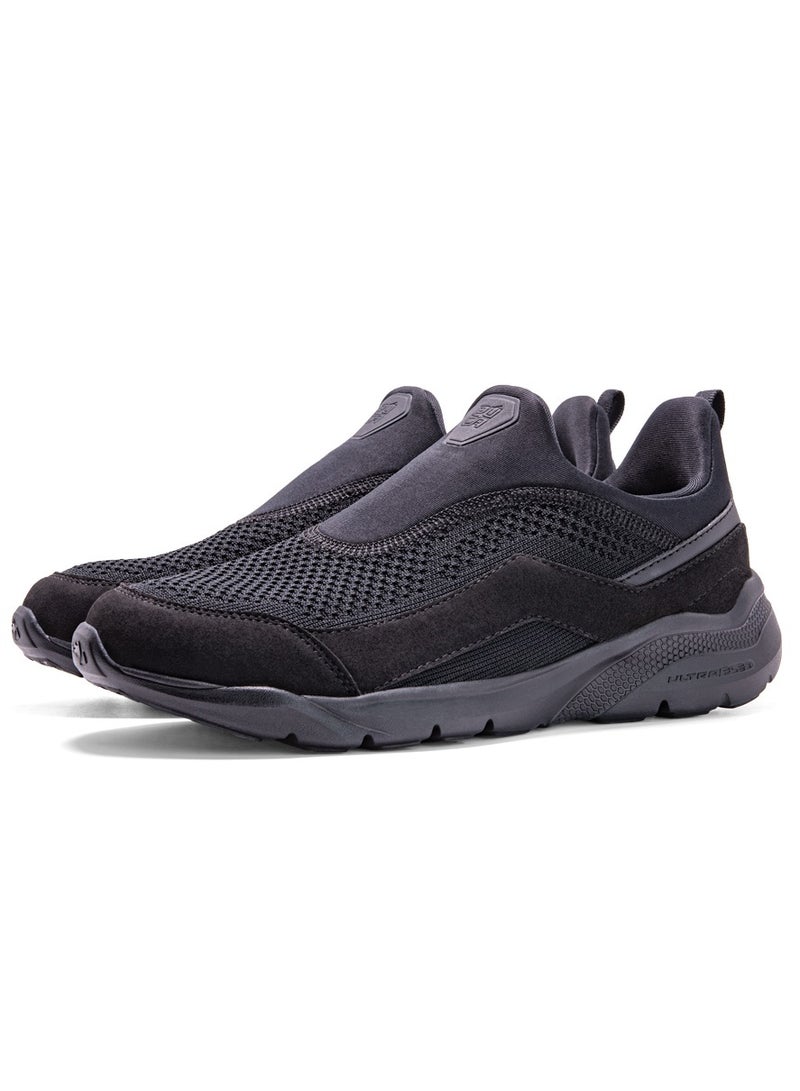 Puca Shoes for Men | Stretchable knit upper with micro fibre suede for Sporty looks | Men's Sneakers | Lightening Black - Image 2