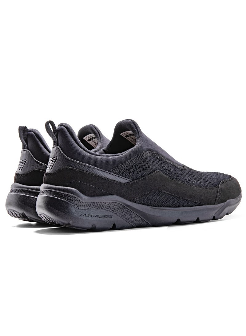 Puca Shoes for Men | Stretchable knit upper with micro fibre suede for Sporty looks | Men's Sneakers | Lightening Black - Image 3