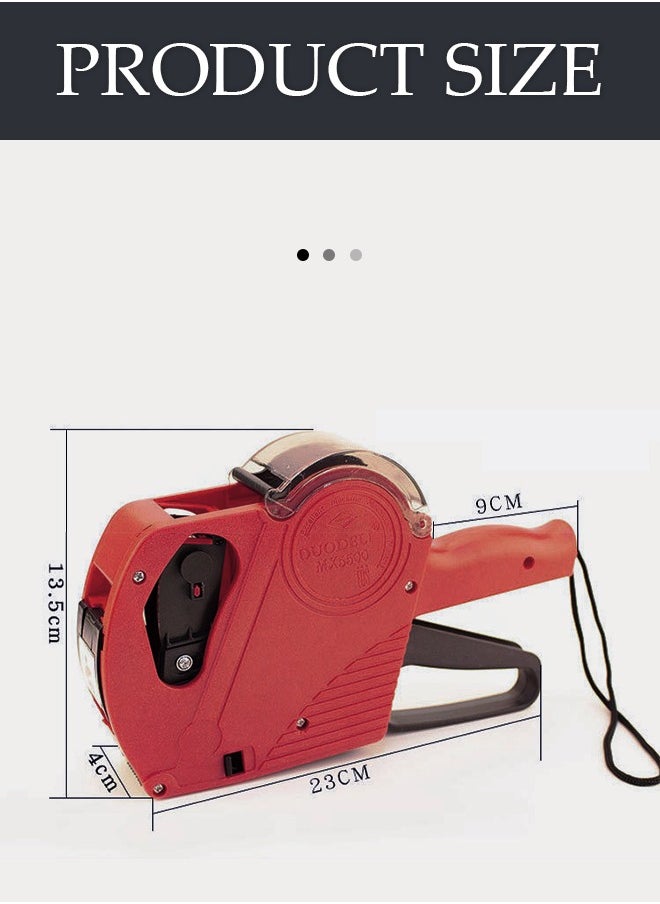 DUNISO 5500EOS Pricing Label machine, equipped with high toughness lettering tape and paper change button，8 Digits Retail price printer and Labels for supermarket products  - Image 2