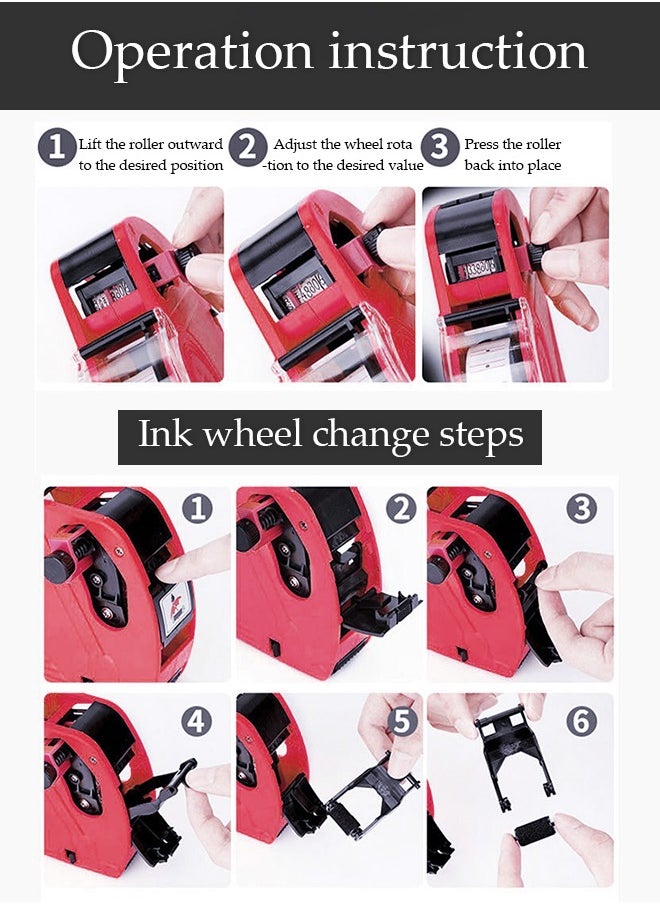 DUNISO - 5500EOS Pricing Label machine, equipped with high toughness lettering tape and paper change button，8 Digits Retail price printer and Labels for supermarket products - Image 1