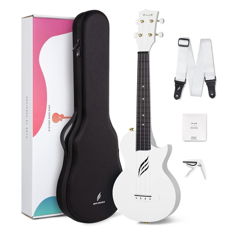 Enya Concert Ukulele White for Beginners - Image 1