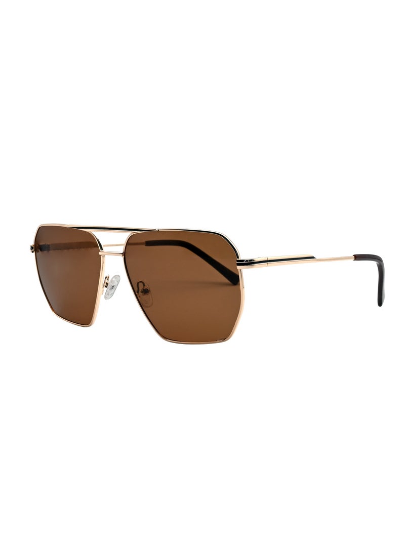 دلس دي إل إس نظارات شمسية للرجال والنساء - إطار معدني أفياتور مع عدسات مستقطبة متعددة الأغراض (MS9009-C2) - Image 1