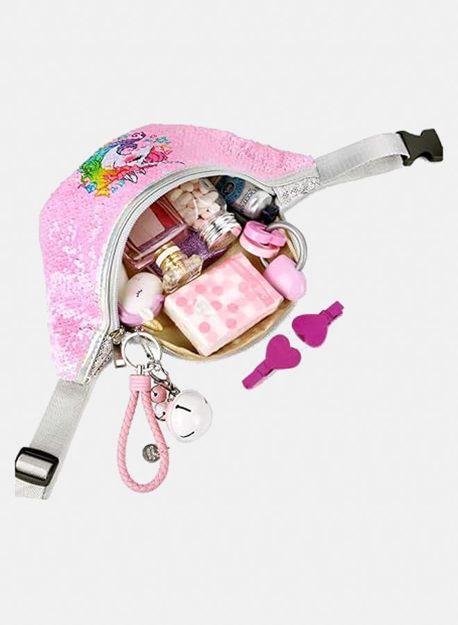 Fashionable waist bag Glitter Sequins Fanny Pack Waist Pack Unicorn Sling Crossbody Bag Chest Bag for Kids Little Girls  - Image 3