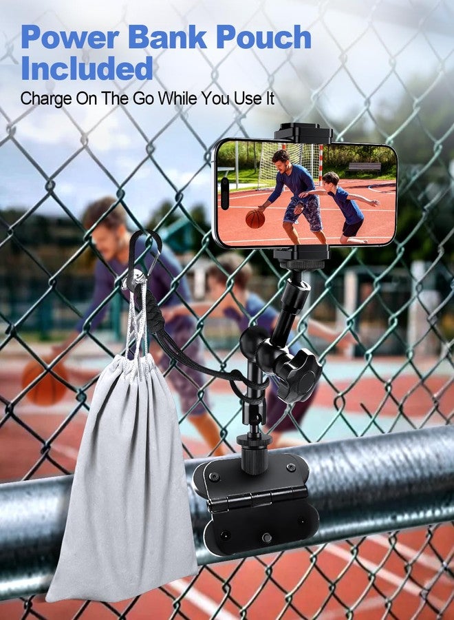UBeesize Magnetic Fence Mount for iPhone, Game Changer Mounting Kit Compatible with Mevo Start, GoPro, Android & Action Cameras, Includes Carry Bag for Baseball, Softball, Tennis & Golf Carts - Image 2