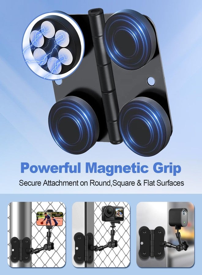 UBeesize Magnetic Fence Mount for iPhone, Game Changer Mounting Kit Compatible with Mevo Start, GoPro, Android & Action Cameras, Includes Carry Bag for Baseball, Softball, Tennis & Golf Carts - Image 5