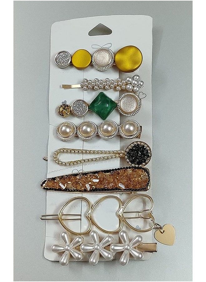 Aliza - 8 Pcs Korean Style Pearl Barrettes Women - Image 1