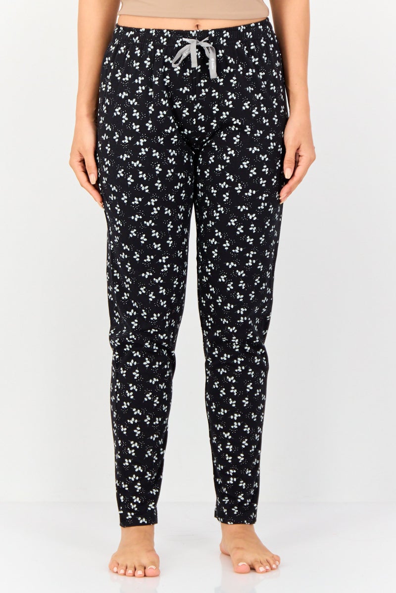 zivame Women 2 Pcs All Over Print Drawstring Pajama Pant, Multicolor - Image 1