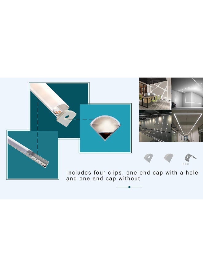 Poaker 2 Meter Led Profile Aluminum Frame Durable Sleek And Versatile Solution For Residential And Commercial Led Lighting Corner Type  - Image 4