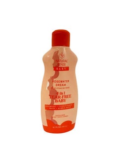 Dr. Natural Dr. Natural 4-in-1 Tear-Free Baby - Head-to-Toe Baby Soap and Baby Shampoo - Bubble Bath for Kids - Moisturizing Body Wash - Rosewater Dream - 6.7 oz 