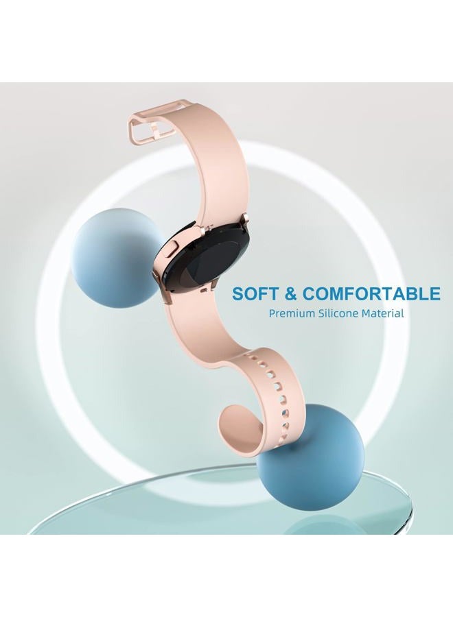 Lerobo 5 Pack No Gap Bands Compatible with Galaxy Watch 7/6/5/4 Band 44mm 40mm/Watch 5 Pro Band/20mm Soft Silicone Sport Strap for Galaxy Watch 6 4 Classic 46mm 43mm 47mm 42mm Replacement Women Men - Image 2