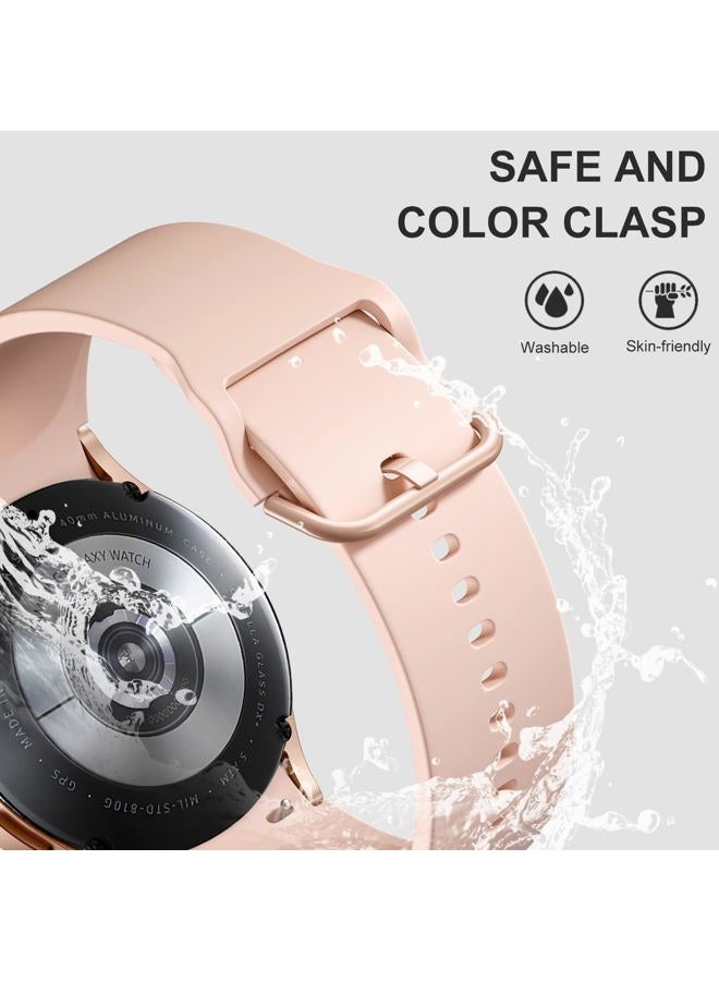 Lerobo 5 Pack No Gap Bands Compatible with Galaxy Watch 7/6/5/4 Band 44mm 40mm/Watch 5 Pro Band/20mm Soft Silicone Sport Strap for Galaxy Watch 6 4 Classic 46mm 43mm 47mm 42mm Replacement Women Men - Image 4