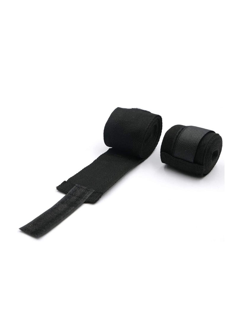 Cotton Bandage Boxing Wrist Brace Hand Wraps Fight Estimate Boxing Kickboxing Hand Wraps Training 3 Meter Black - Image 2