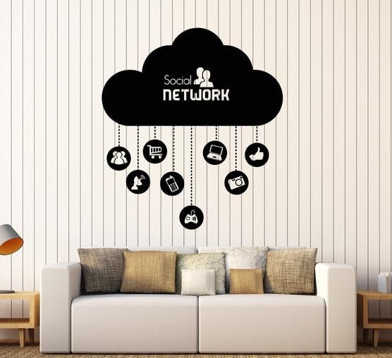 SnappySticker Loud Social Network Computer Vinyl Wall Art Decal Stickers Kitchen Dcor Size 27 X 30cm - Image 2