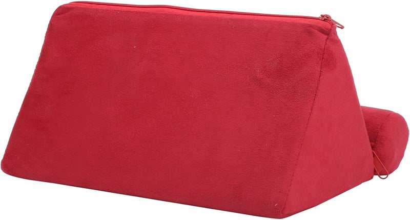 Pillow Tablet Stand, Portable Lightweight Holder for Phone Tablet Ereader with Suede Fabric, Compatible with Most Tablets Phones Books Magazines for Bed Car Armrest Carpet Thigh - Image 1