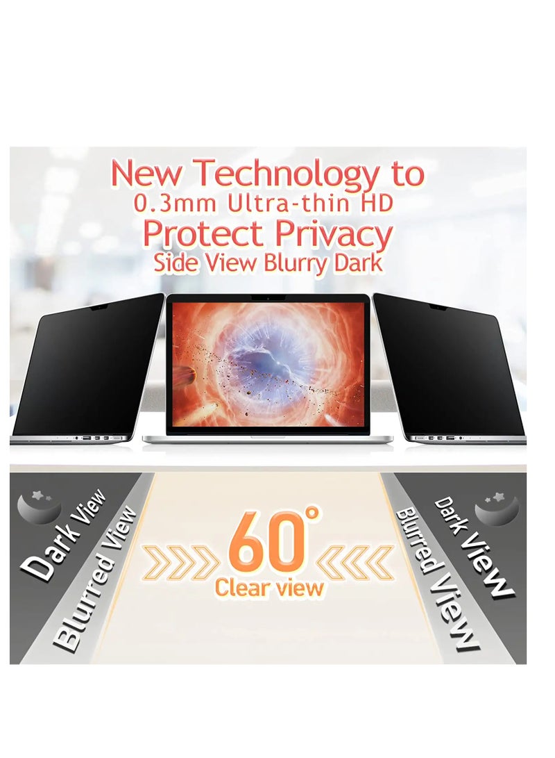 فلتر شاشة خصوصية مغناطيسي سهل التشغيل/الإيقاف، متوافق مع Macbook Pro 13 بوصة (2016-2020) وMacbook Air 13 بوصة 2018-2020 (A1932,A2179) - مضاد للتوهج - Image 4