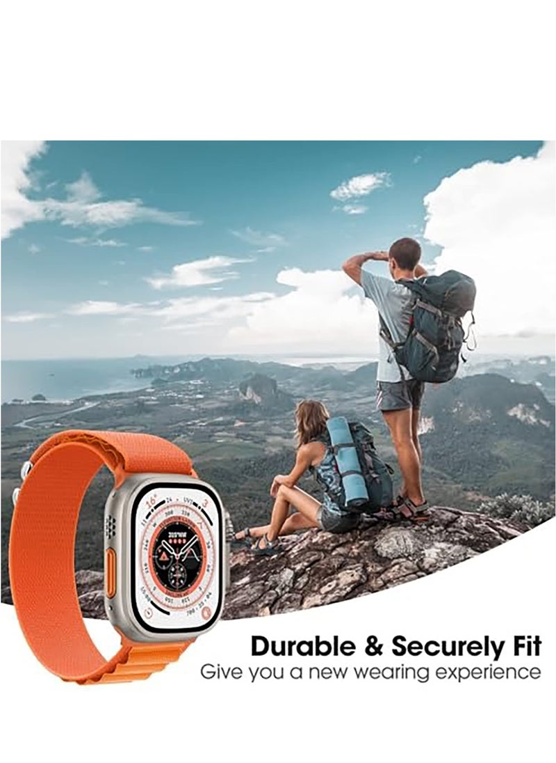 Generic - Trail/Alpine Loop Nylon Band Compatible with Apple Watch Ultra 2/Ultra Band 49mm 45mm 44mm 42mm, Adjustable with Metal C-Hook Strap for iWatch Ultra Series 9/8/7/6/5/4/3/2/1/SE2/SE - Image 1