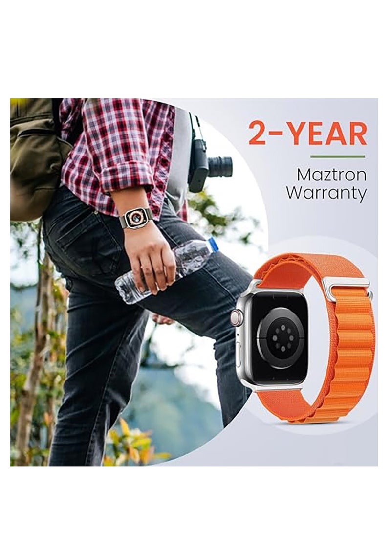 Generic - Trail/Alpine Loop Nylon Band Compatible with Apple Watch Ultra 2/Ultra Band 49mm 45mm 44mm 42mm, Adjustable with Metal C-Hook Strap for iWatch Ultra Series 9/8/7/6/5/4/3/2/1/SE2/SE - Image 1