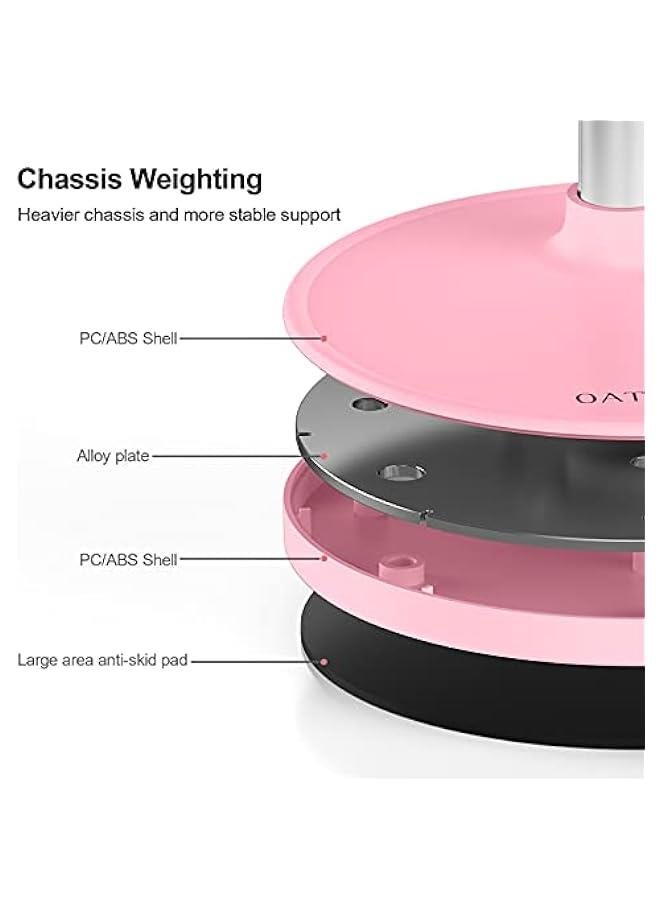 Cute Chat Stand, Angle Height Adjustable Cell Phone Stand for Desk, Kawaii Phone Holder Stand for Recording, Compatible with iPhone, All Phones (Pink) - Image 4
