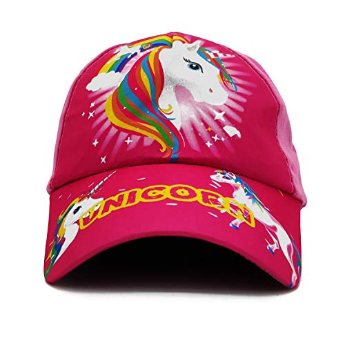 VRITRAZ Synthetic Printed Unicorn Little Baseball Cap for Kids, Baby Girls and Boys 3-12 Years (Pink) - Image 4
