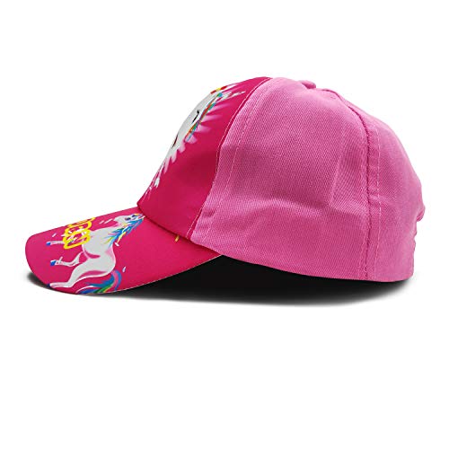 VRITRAZ Synthetic Printed Unicorn Little Baseball Cap for Kids, Baby Girls and Boys 3-12 Years (Pink) - Image 5