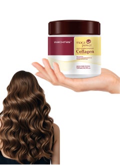 Collagen Hair Treatment Deep Repair Conditioning Argan Oil Collagen Hair Mask Essence for Dry Damaged Hair All Hair Types 16.90 oz 500ml