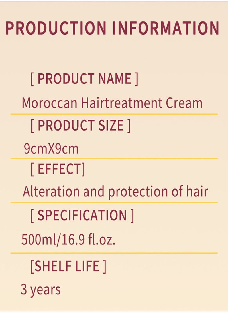 wachinas - Collagen Hair Treatment Deep Repair Conditioning Argan Oil Collagen Hair Mask Essence for Dry Damaged Hair All Hair Types 16.90 oz 500ml - Image 1