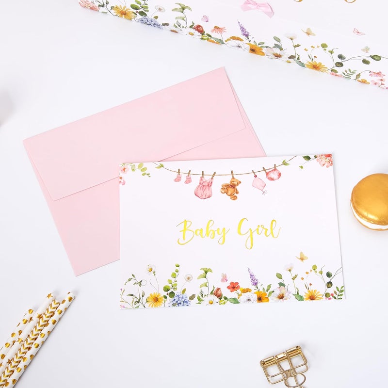 Crisky 13" Large Baby Shower Gift Bag with Tissue Paper, Gift Card and Bow for Baby Girl - Image 5