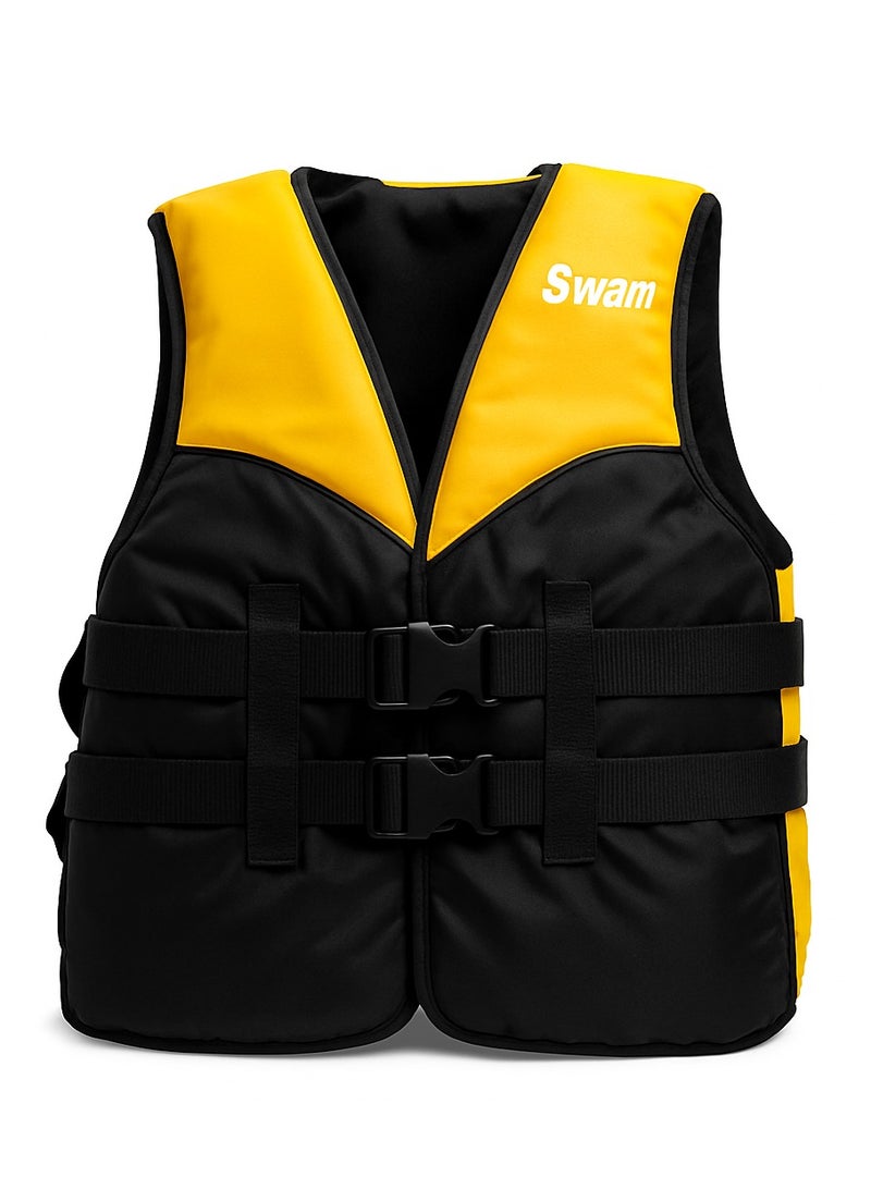 SOFAB SOFAB Adult Life Jacket – Buoyancy You Can Trust, Style You’ll Love – Black & Yellow for Every Adventure! - Image 1