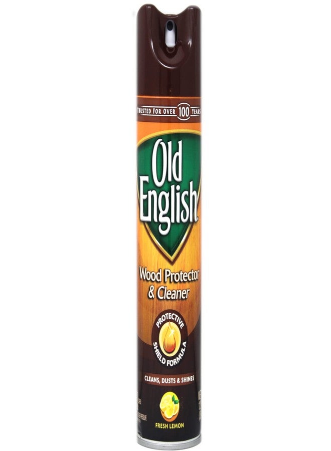 Old English Aerosol Wood Protector & Cleaner, Fresh Lemon 12.5 Ounce. - Image 1
