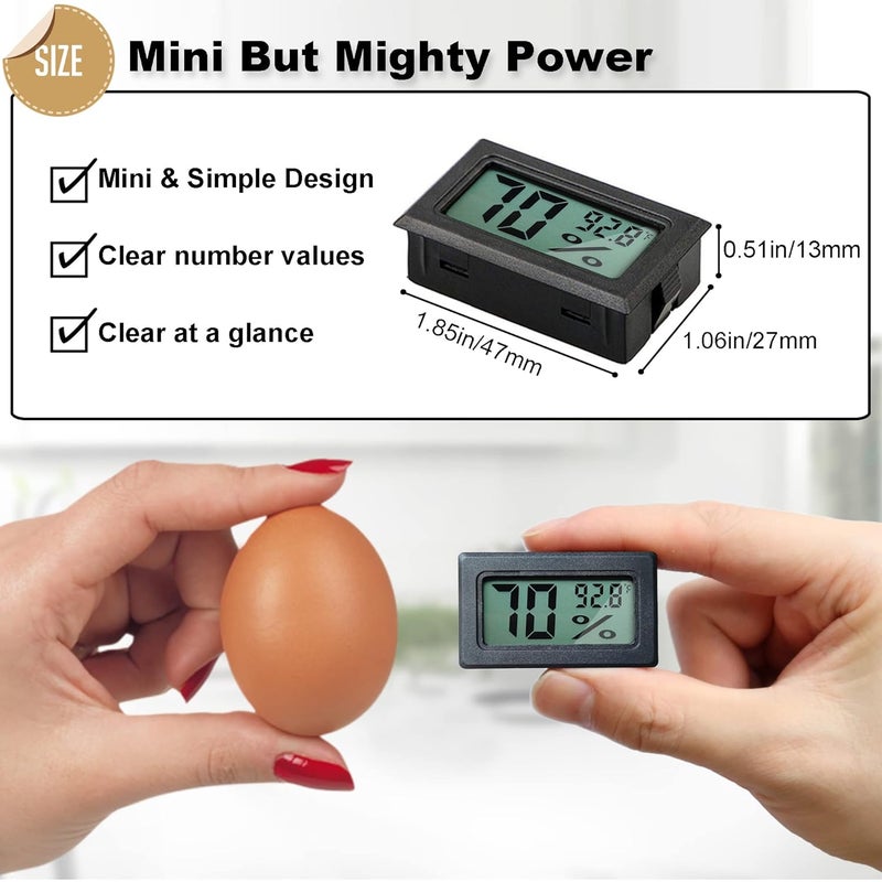 Newlight66 Humidity Gauge, Digital Hygrometer Indoor Outdoor Hygrometer Thermometer for Home Car Greenhouse（12 Pack - Image 3