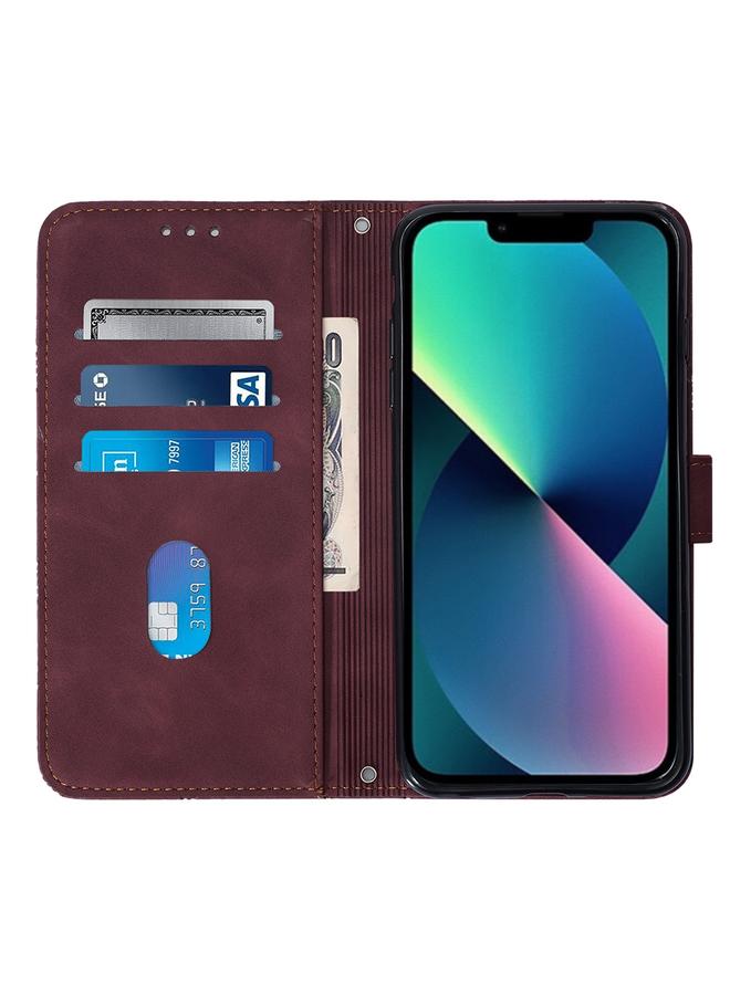 اس-توب جراب هاتف iPhone 14 Plus Crossbody من الجلد المنقوش ثلاثي الأبعاد - Image 3