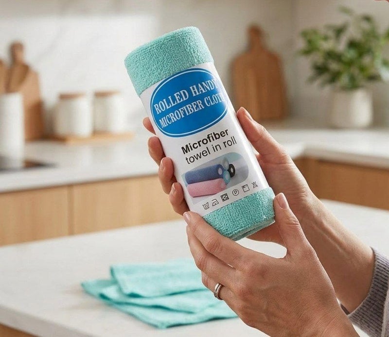 Microfiber Cleaning Towels Roll, 20pcs Reusable Cloths for Kitchen & Home, Soft Scratch-Free Cleaning Rags for Glass, Dishes & Car, Lint-Free Washable Fabric - Image 3