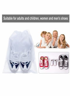 KASTWAVE 12 PCS Travel Shoe Storage Bag Non-Woven Storage Bag Portable Shoes Pouch with Transparent Window for Daily and Travel Use  - Image 4