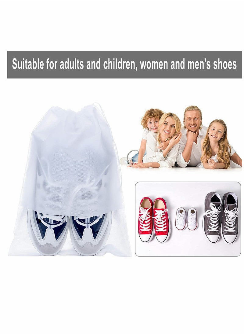 KASTWAVE 12 PCS Travel Shoe Storage Bag Non-Woven Storage Bag Portable Shoes Pouch with Transparent Window for Daily and Travel Use  - Image 4