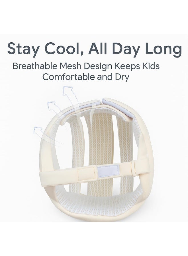 Nadrab Baby head protector, baby helmet cushion, breathable safety protective cap for toddlers, with adjustable shoulder straps and knee pads, suitable for toddlers and children learning to walk - Image 3