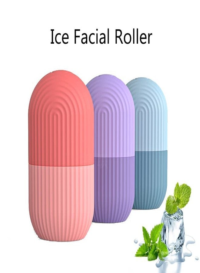 PULSBERY بكرة الثلج للوجه من بولسبري، بكرة ثلج للوجه لتدليك الوجه، بكرة ثلج للوجه لتعزيز نضارة البشرة، وتقليص المسام وشدها، بكرة ثلج للوجه قابلة لإعادة الاستخدام (متعددة الألوان) (بكرة ثلج سيليكون للوجه) - Image 3