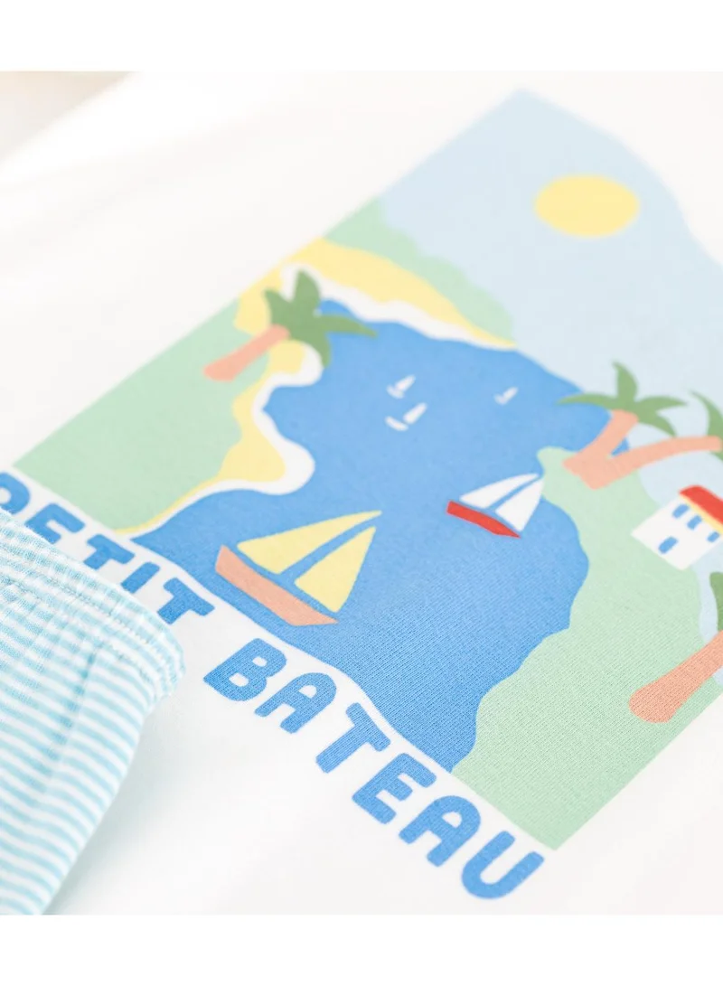Petit Bateau Children's short cotton pyjamas.