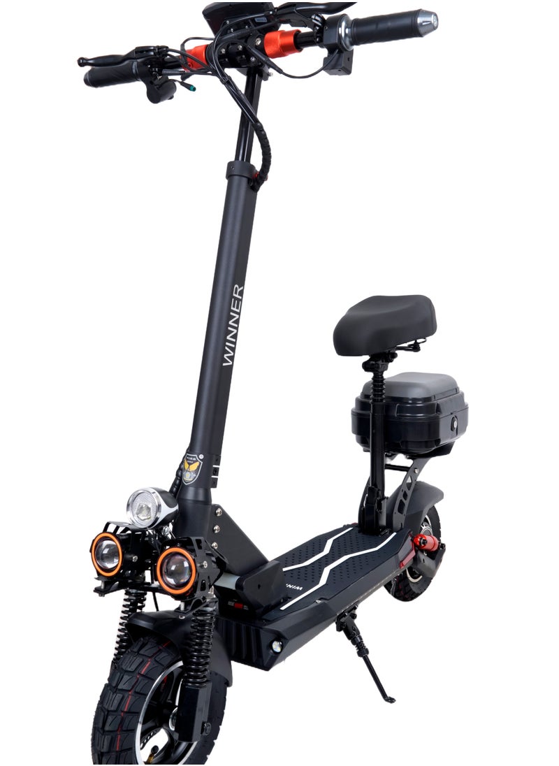 Generic VLRA C11 Thunder Electric Scooter (2025 Model) – Powerful Motor, 30-35KM Range,48v13ah Long Battery Life, Dual Brakes, Wide Non-Slip Deck, Large Digital Display with Bluetooth – Includes Free Helmet, Safety Vest, Mobile Holder & Lock  - Image 2