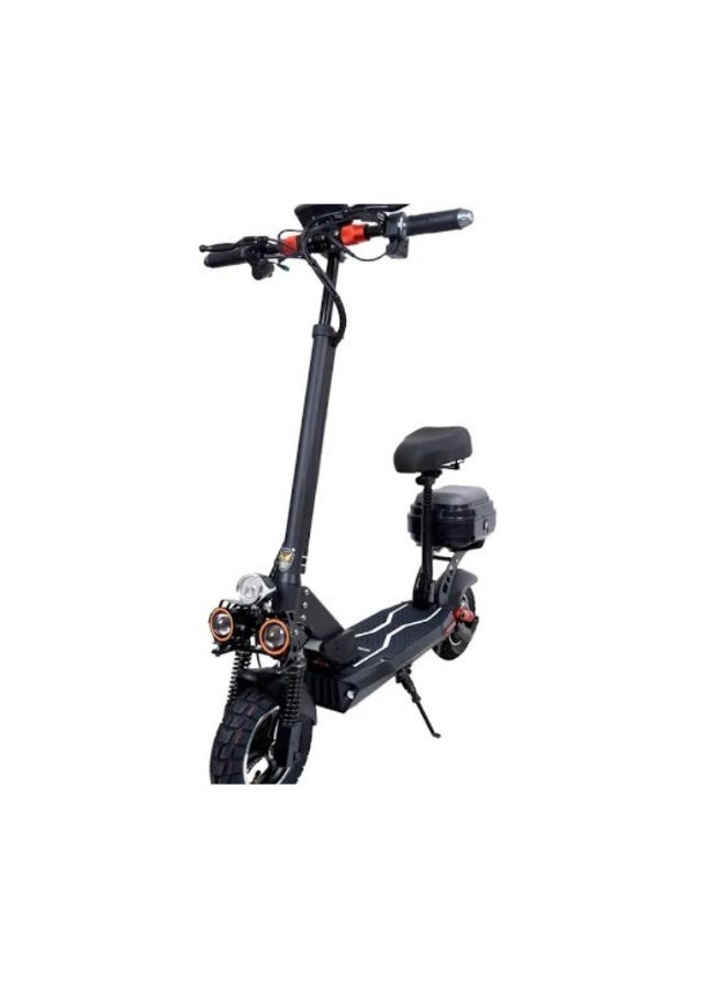 VLRA C11 Thunder Electric Scooter (2026 Model) – Powerful Motor, 30-35KM Range,48v13ah Long Battery Life, Dual Brakes, Wide Non-Slip Deck, Large Digital Display with Bluetooth – Includes Free Helmet, Safety Vest, Mobile Holder & Lock - Image 3