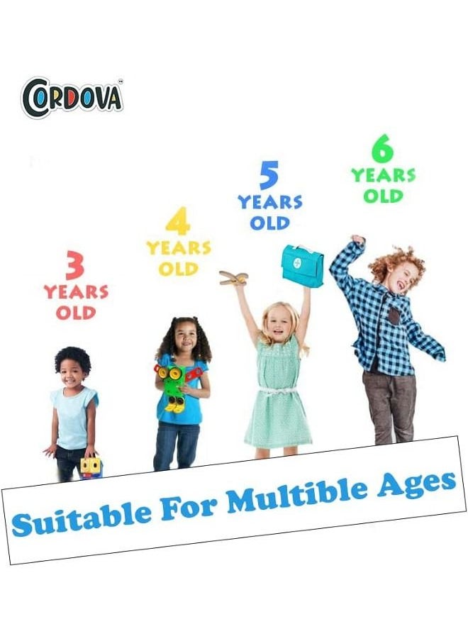 Cordova 38 Pieces of Wooden Stacking Stones Games Wooden Building Block Lightweight Natural Colorful Toys for Preschool  - Image 3
