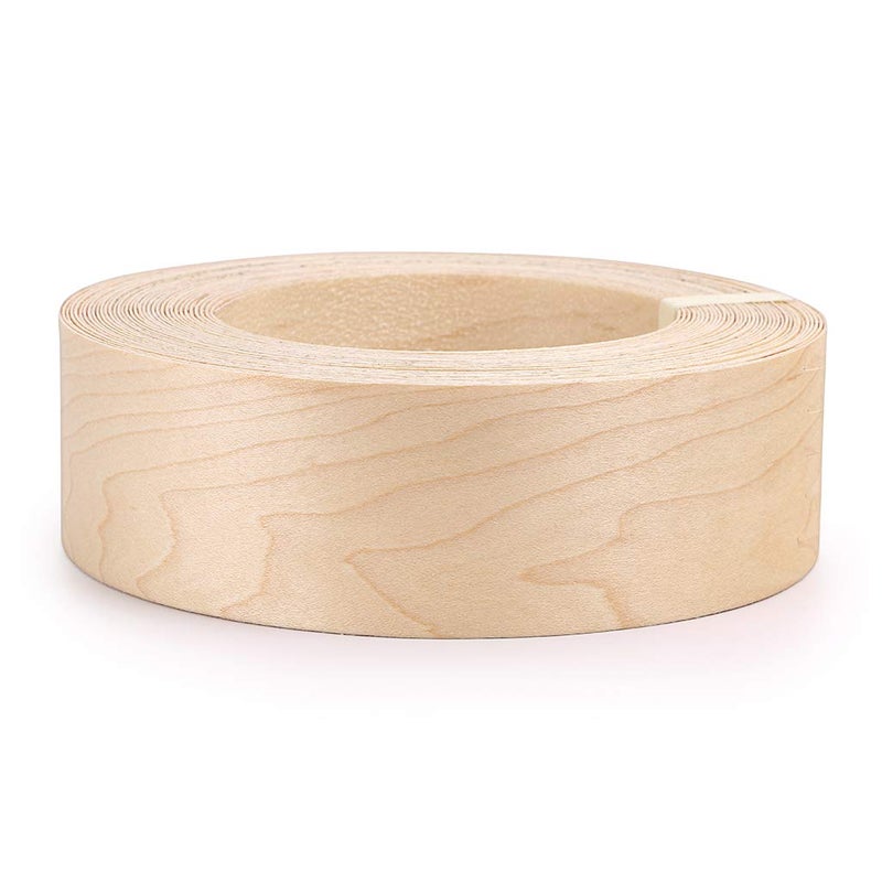 Skelang Maple 2" x 50' Roll Wood Veneer Edge Banding Preglued Iron-On with Hot Melt Adhesive Edgebanding Flexible Wood Tape - Image 1