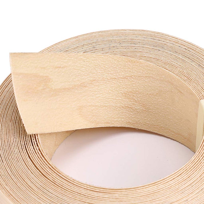 Skelang Maple 2" x 50' Roll Wood Veneer Edge Banding Preglued Iron-On with Hot Melt Adhesive Edgebanding Flexible Wood Tape - Image 4