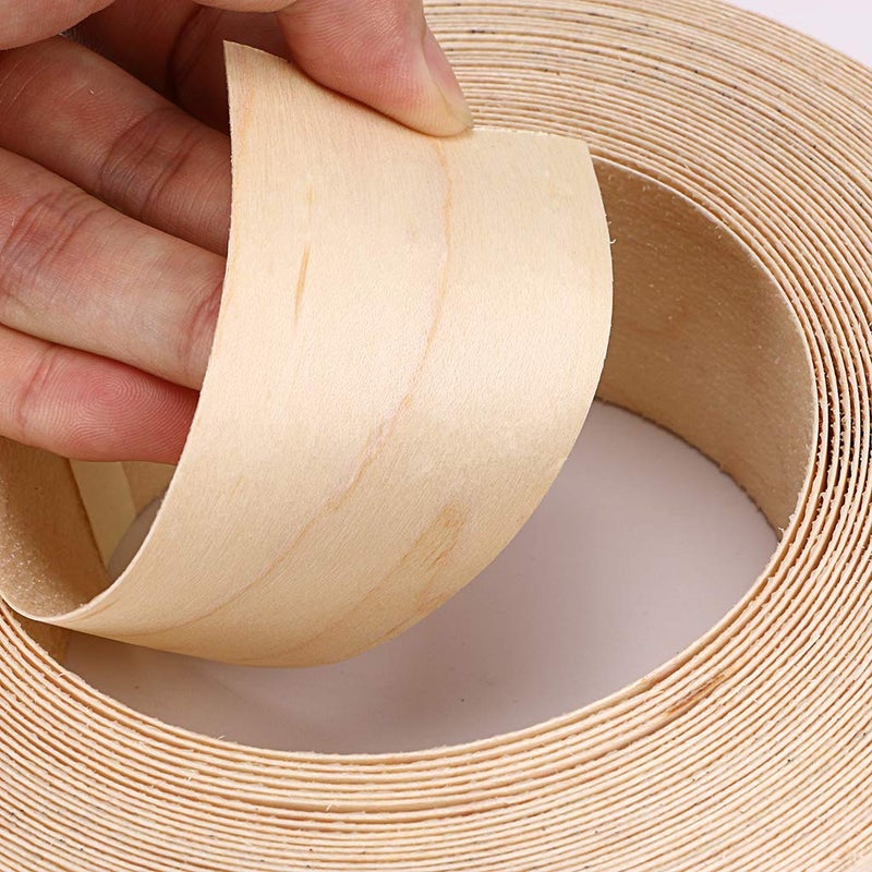 Skelang Maple 2" x 50' Roll Wood Veneer Edge Banding Preglued Iron-On with Hot Melt Adhesive Edgebanding Flexible Wood Tape - Image 3