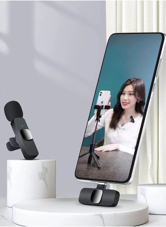 Generic - 2 Pack Wireless Microphone, Compatible with Android, Plug-Play Mini Lapel Mic with Noise Reduction, for Video Recording, Live Streaming, TikTok, Interview, YouTube - Image 1