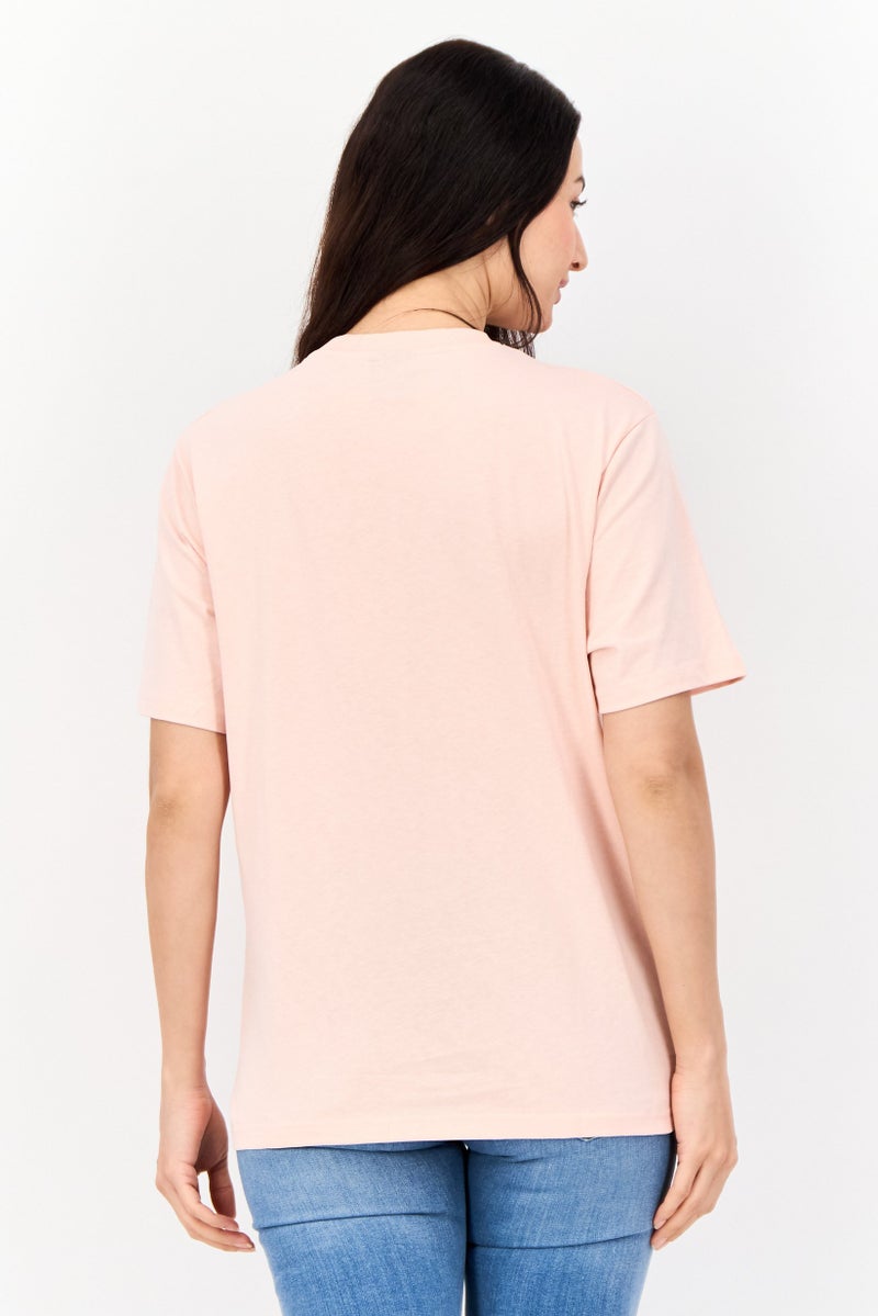 Marilyn Monroe Women Oversized Fit Crew Neck Short Sleeves Graphic Print T-Shirt, Pink - Image 3