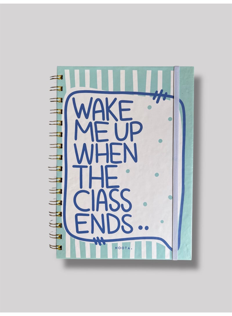 Noota WAKE ME UP A5 Notebook 100 papers, Hardcover