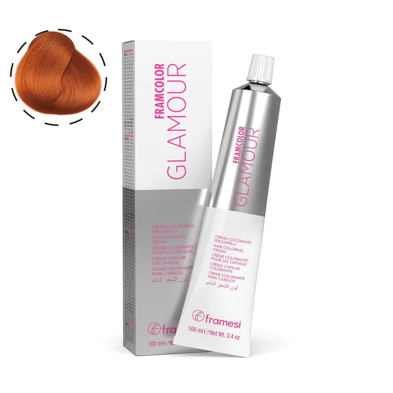 Framesi Morphosis Framesi FRAMCOLOR GLAMOUR 9.4 Very Light Auburn Blonde 100ml — Warm Copper‑Blonde Tone, Salon Permanent Dye - Image 1