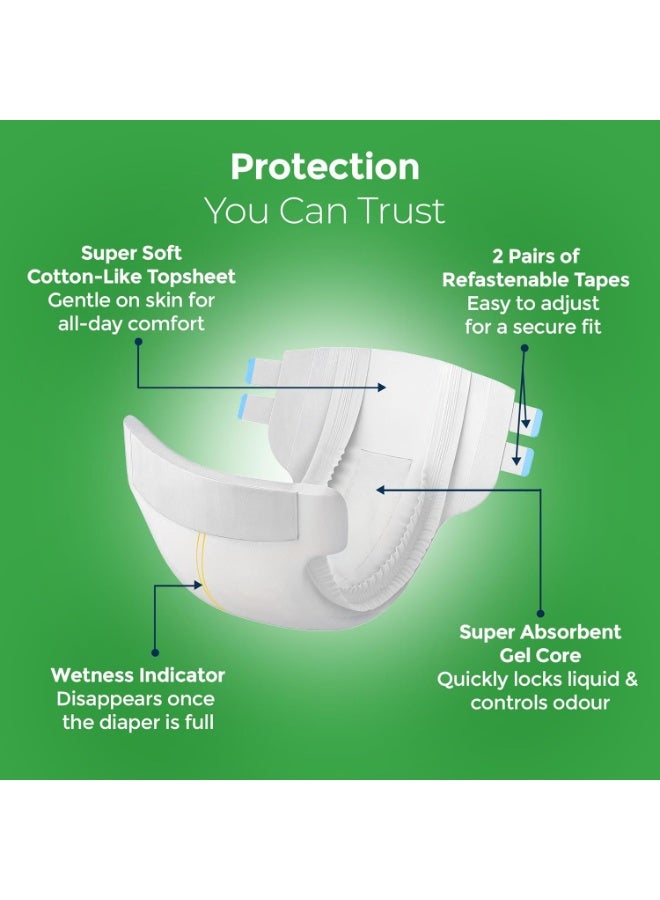 Karein Classic Adult Diaper Tape XL Size, Extra Large, Waist , 10 Unit, Long Protection Hour, Unisex, Quick & Even Absorption, Leakproof, Odour Control, Wetness Indicator - Image 3